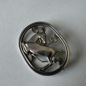 Georg jensen deer brooch 256 sterling silver